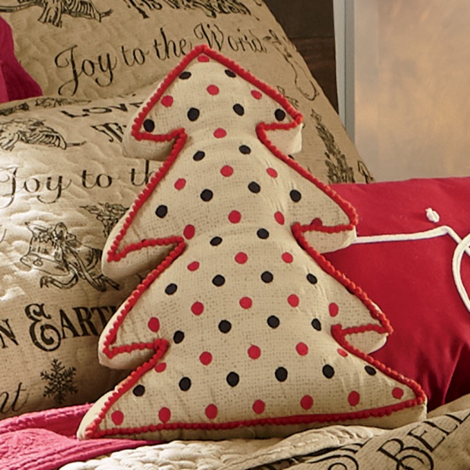 Holiday Sentiments Pom-Pom Pillow, , large