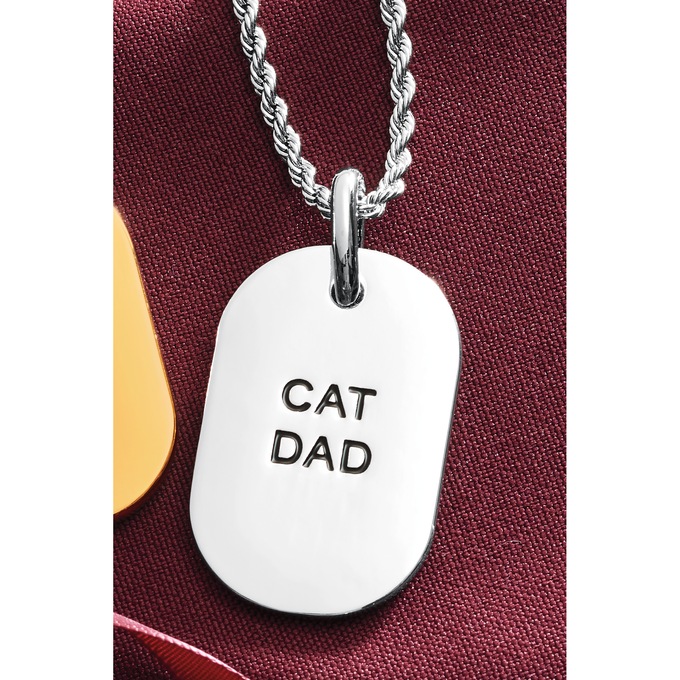Personalized Name Pet Dad Tag Pendant, , large