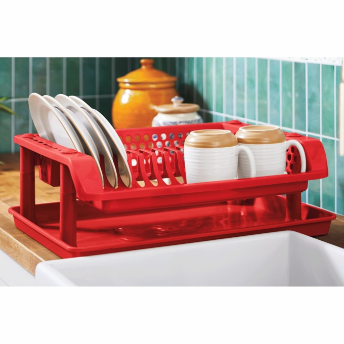 Ginny's Single-Tier Dish Rack with Tray, , large