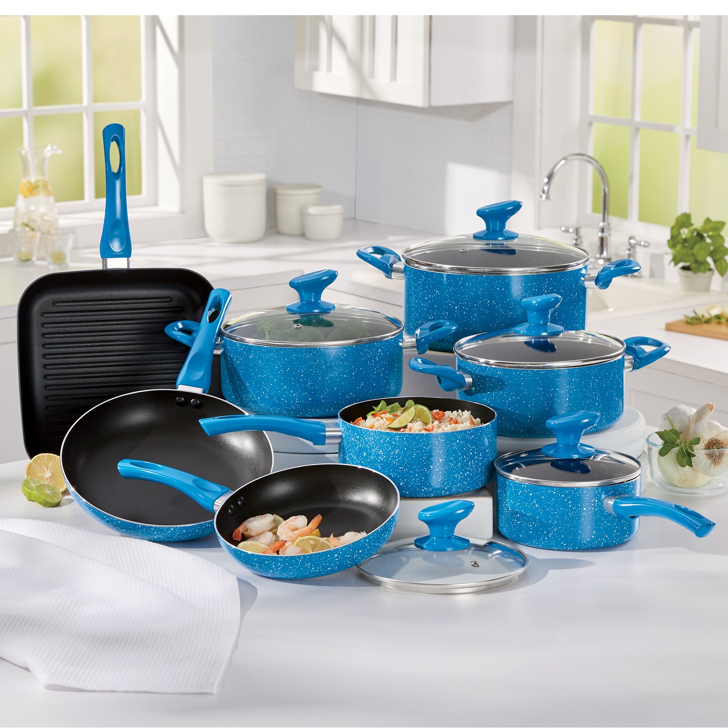13Piece Granite Aluminum Cookware Set Seventh Avenue
