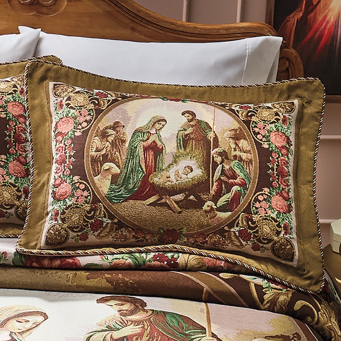 Nativity Tapestry Sham, , large