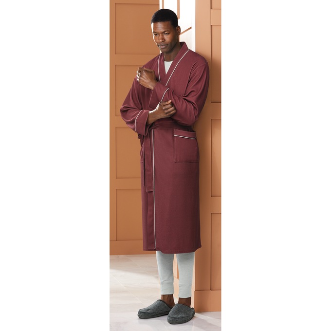 Waffle Knit Robe, , large