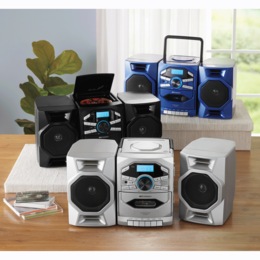 Emerson Portable CD/Cassette Stereo Boom Box, , large