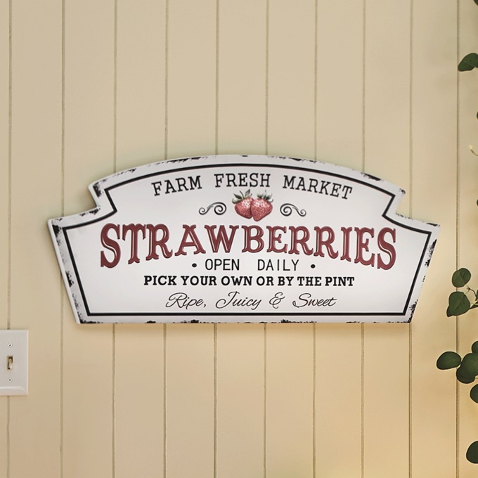 Farm Fresh Strawberries Wall Art, Multi, large
