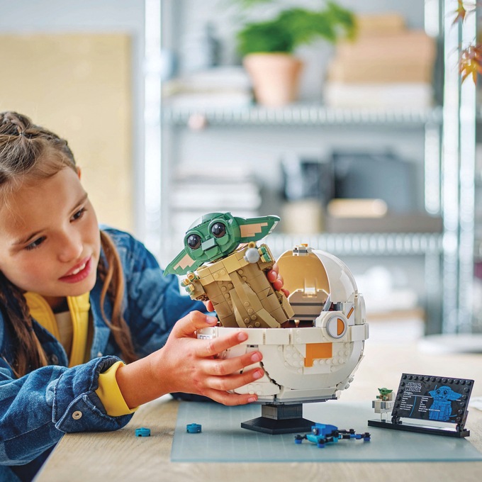 LEGO Star Wars Grogu with Hover Pram, , large