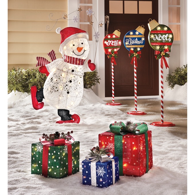 Lit Ornament on Stand, , large
