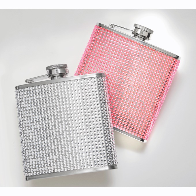 Set of 2 Gem Sparkle Flasks, , large