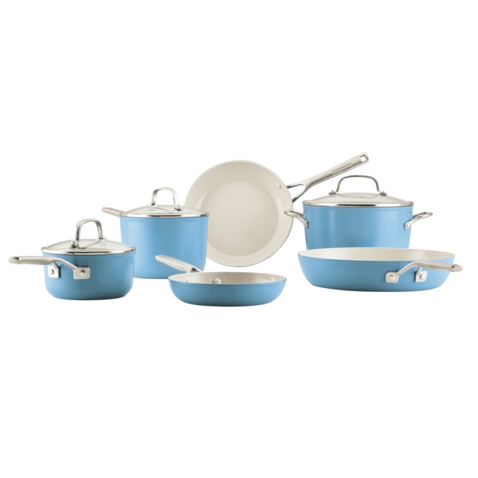KitchenAid Hard-Anodized Ceramic 9-Piece Cookware Set, , large