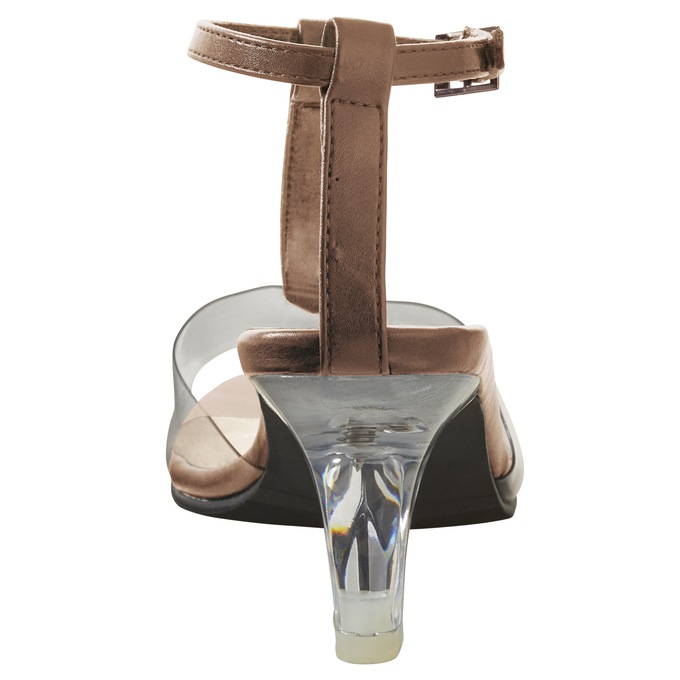 The Marnie Sandal with Rhinestone Strap and 2.5” Clear Acrylic Heel, , large