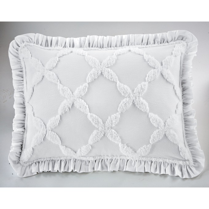 Angelica Ruffle Chenille Sham, , large