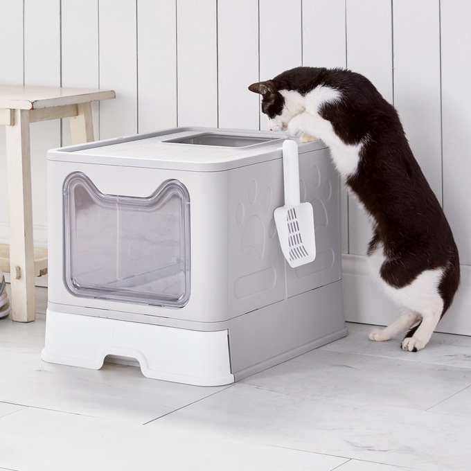 One-Way Litter Bin with Scoop, , large