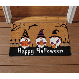Glow In Dark Halloween Gnomes Indoor/outdoor Coir Mat - 20&quot; X 30&quot;, , large