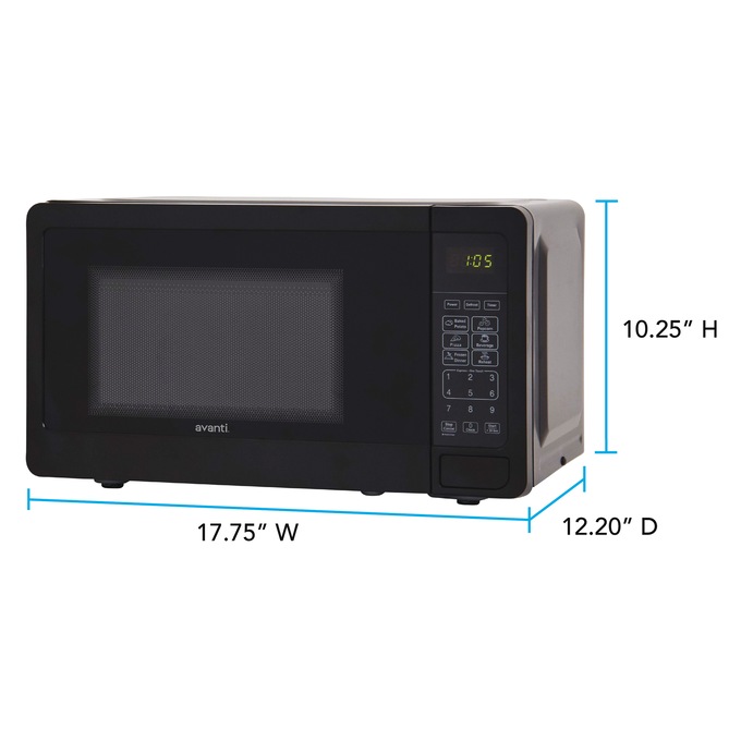 Avanti 0.7 cu. ft. Microwave, Black, large