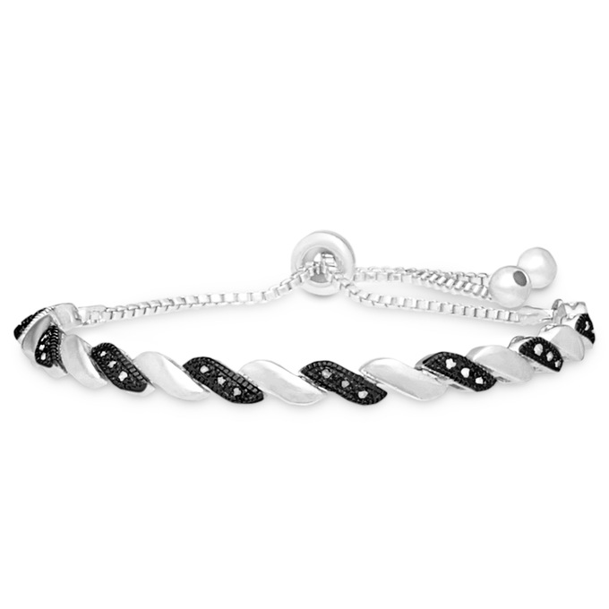 Diamond Swirl Adjustable Bracelet | Seventh Avenue