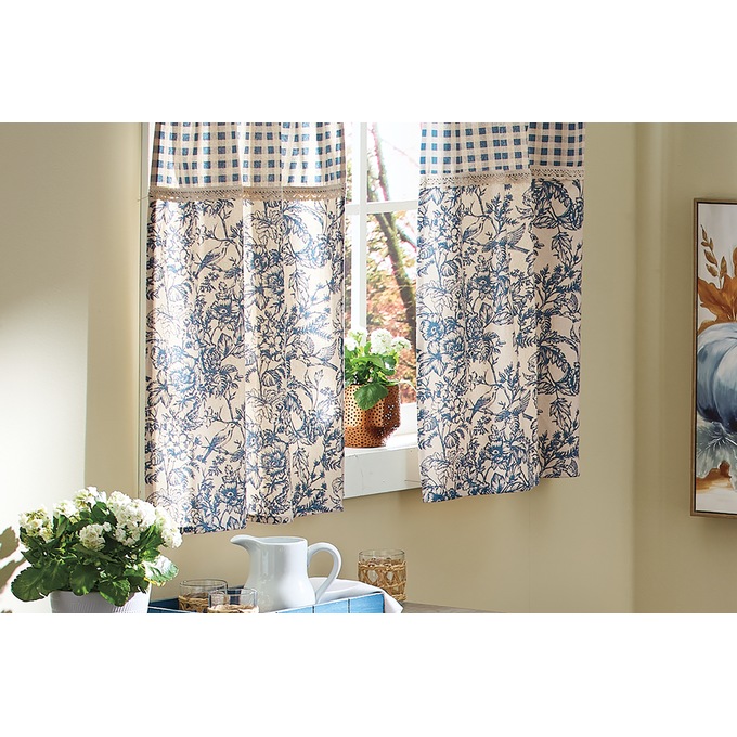 Gingham and Toile Tier Pair, , large