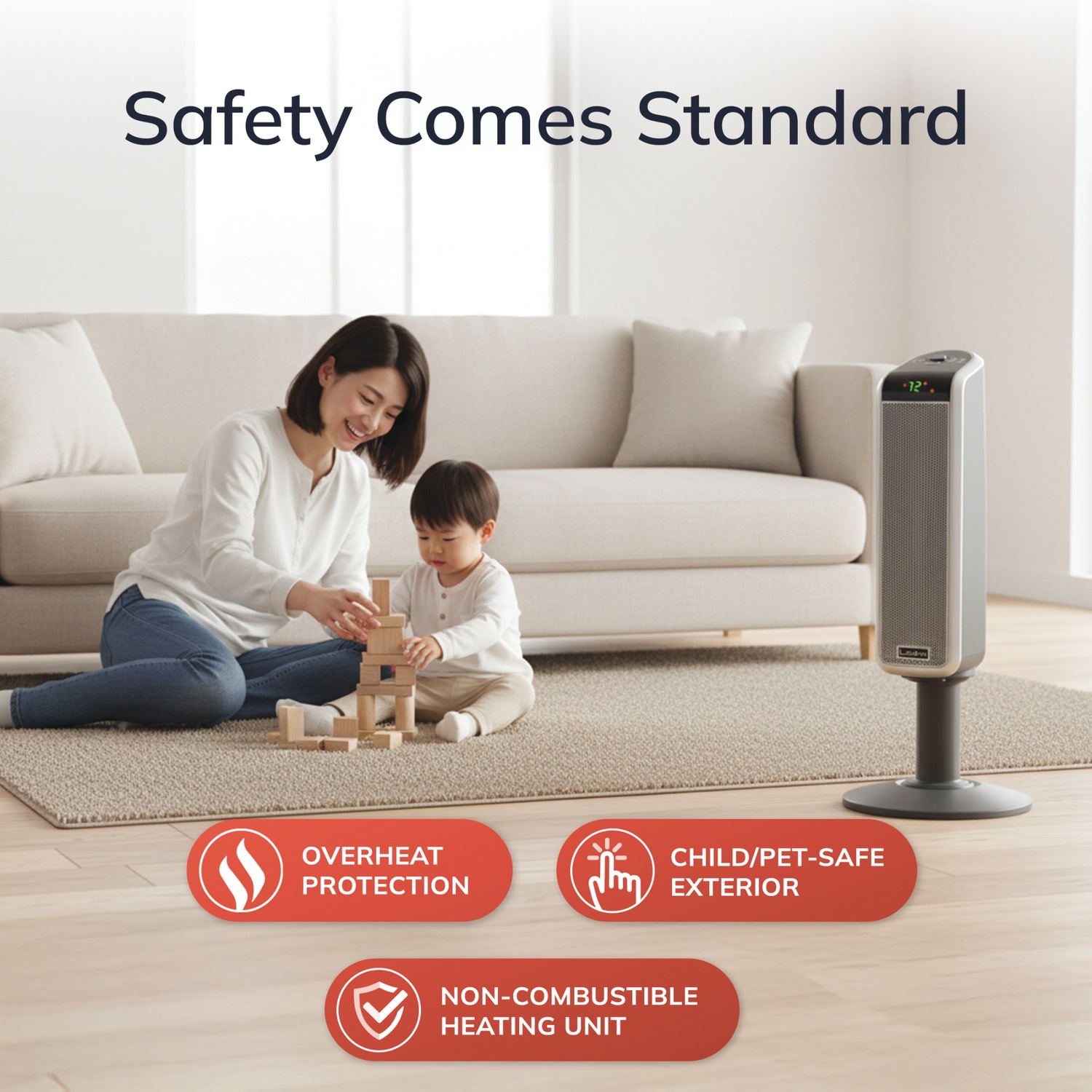 Lasko Digital Pedestal Heater | Seventh Avenue