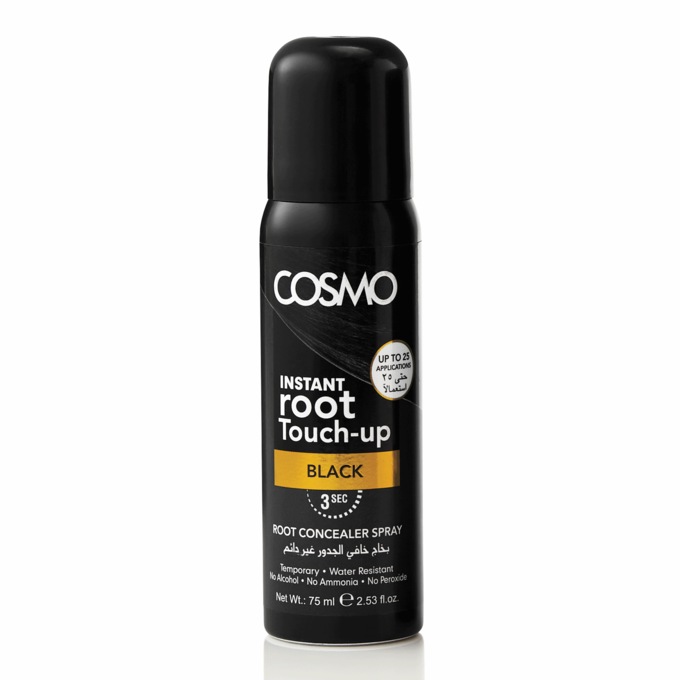 Cosmo Instant Root Touch-Up Concealer Spray, Black, large