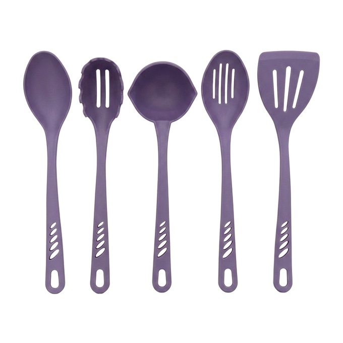 25-Piece Cutlery and Utensil Set, Purple, large