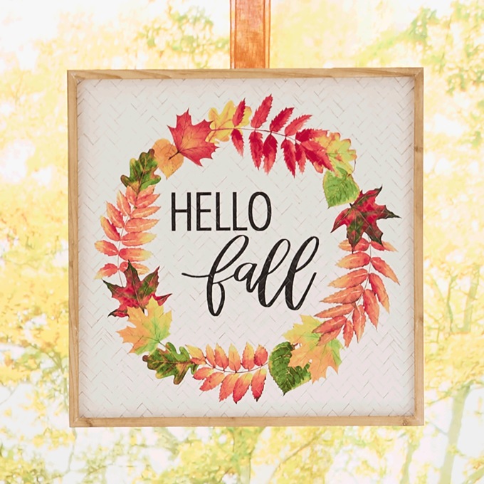 Hello Fall Sign, , large