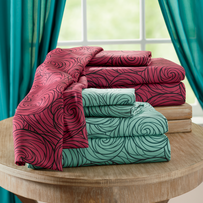 Color Connection Circles Microfiber Sheet Set, , large