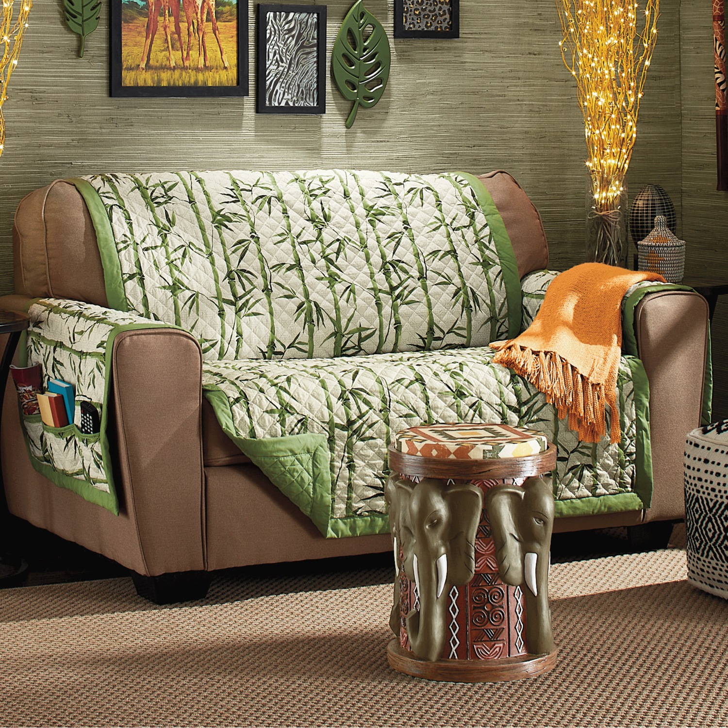 Bamboo Print Furniture Protector | Seventh Avenue
