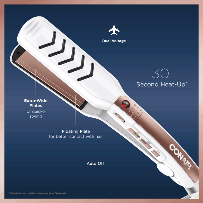 Conair 1.25" Wet Dry Hair Straightener, , large