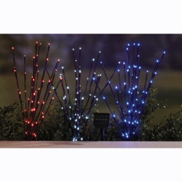 Set of 3 Solar Red, White and Blue Tree Lights, , large