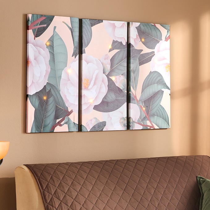 3-Piece Lit Romantic Magnolia Canvas, , large