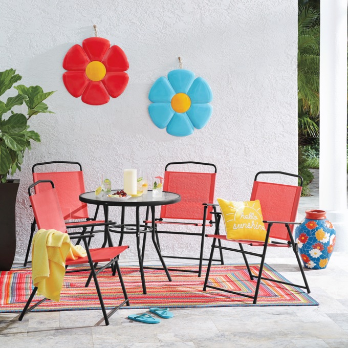 5-Piece Outdoor Table and Chairs Set, , large