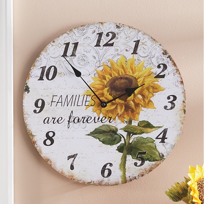 Sunflower Wall Clock Seventh Avenue