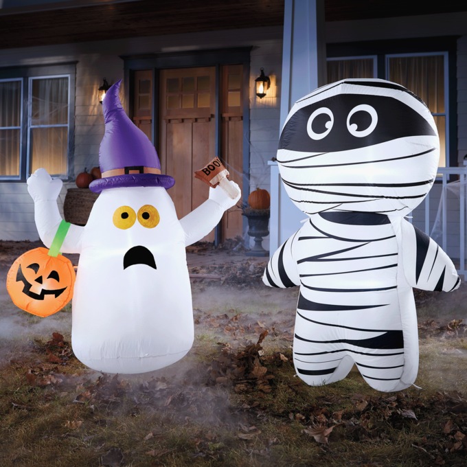 Set of 2 Halloween Inflatables, , large