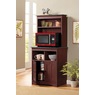 Katie Microwave Stand with Hutch, Black Cherry, large