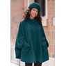 Ruffle-Trim Glove and Hat Set, Teal, large