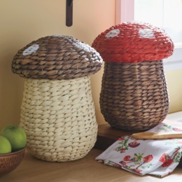 Mushroom Figural Basket, , large