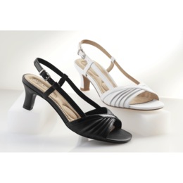 Easy Street Faux-Patent Delite Slingback with 2" Heel, , large