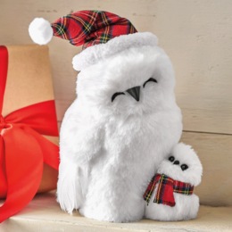 Snowy Owl Mama and Baby Figurine, , large