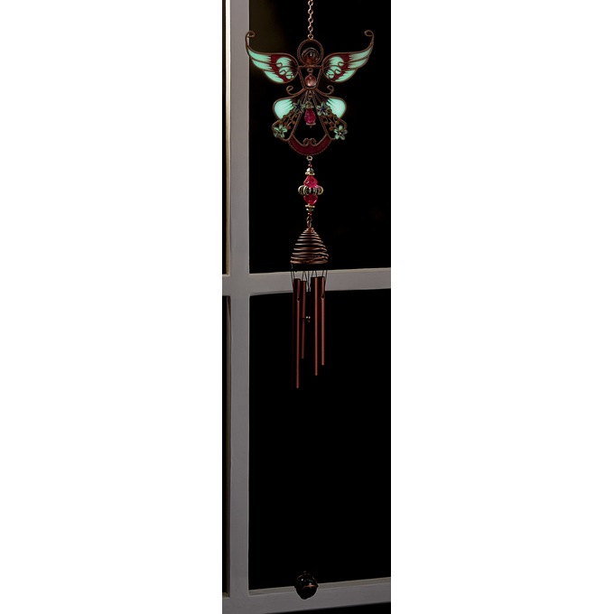 Glowing Angel Wind Chime, , large
