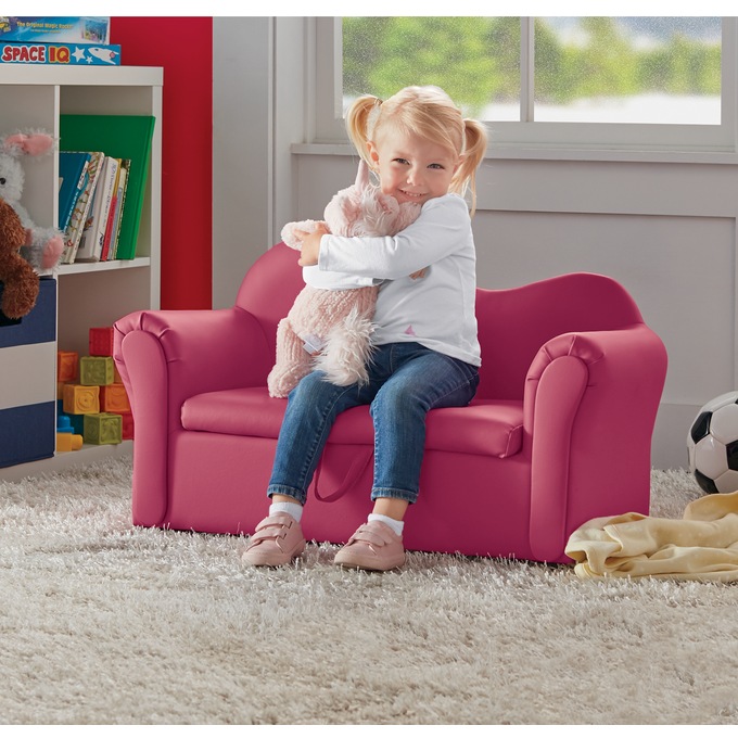 Kids&#39; Storage Sofa, Pink, large