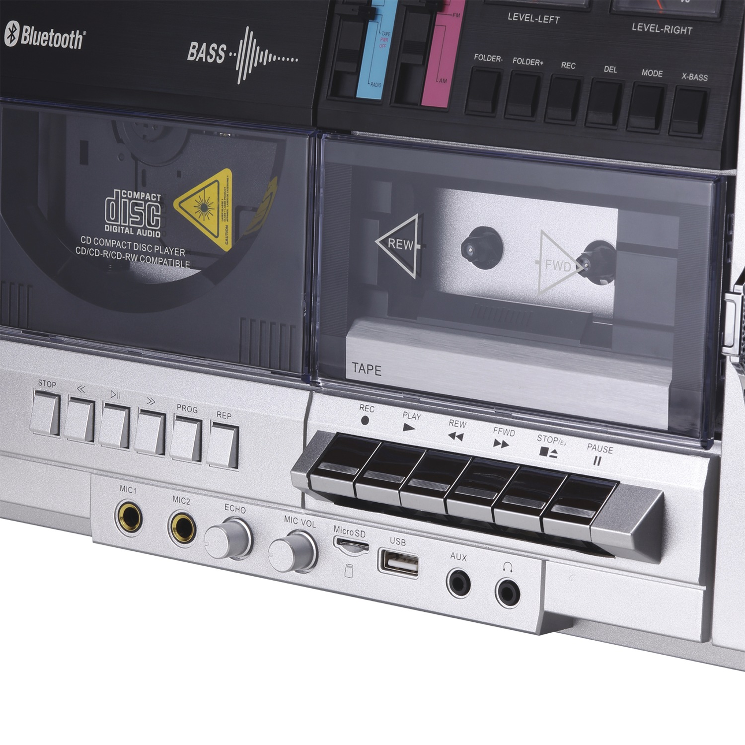 AIWA Retro Bluetooth Boom Box with CD & Cassette Player | Seventh