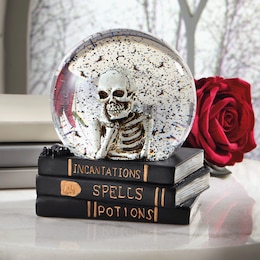 Bookish Skeleton Waterglobe, , large