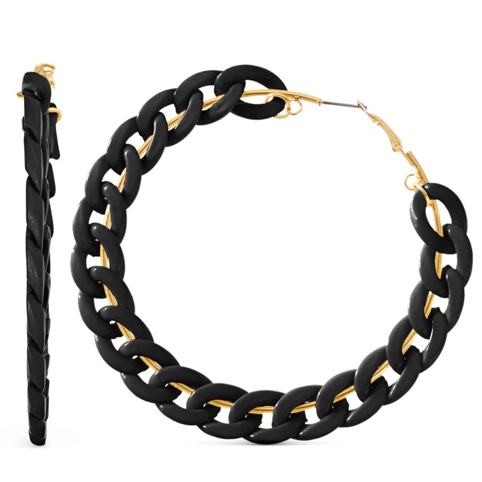 Colorful Link Hoops, , large