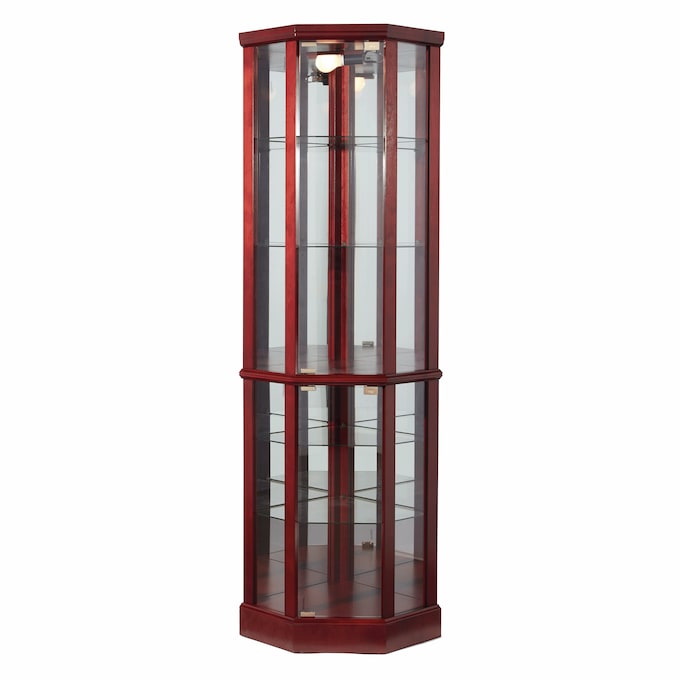 Lit Corner Curio Cabinet, , large