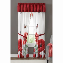 Paris Poppies Window Treatments, , large