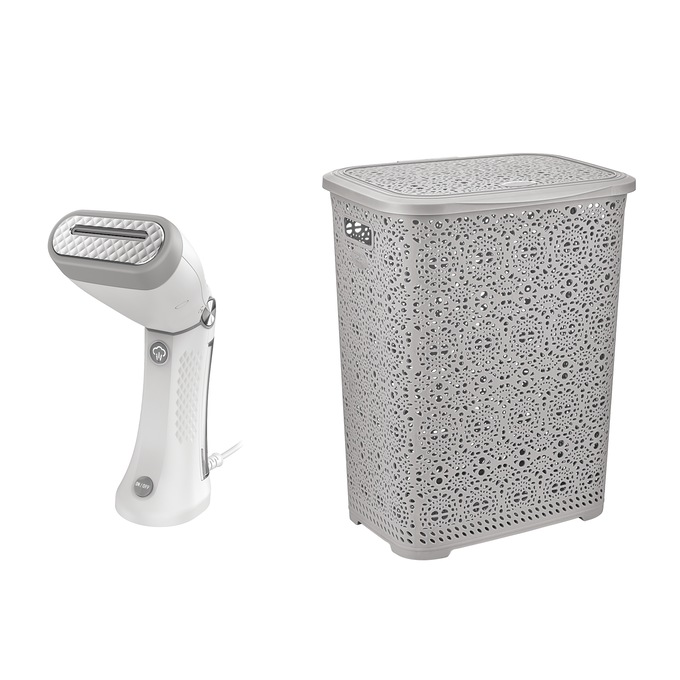 Lacy Laundry Hamper and Conair Power Steam Dual-Voltage Steamer - Buy Both and Save, , large