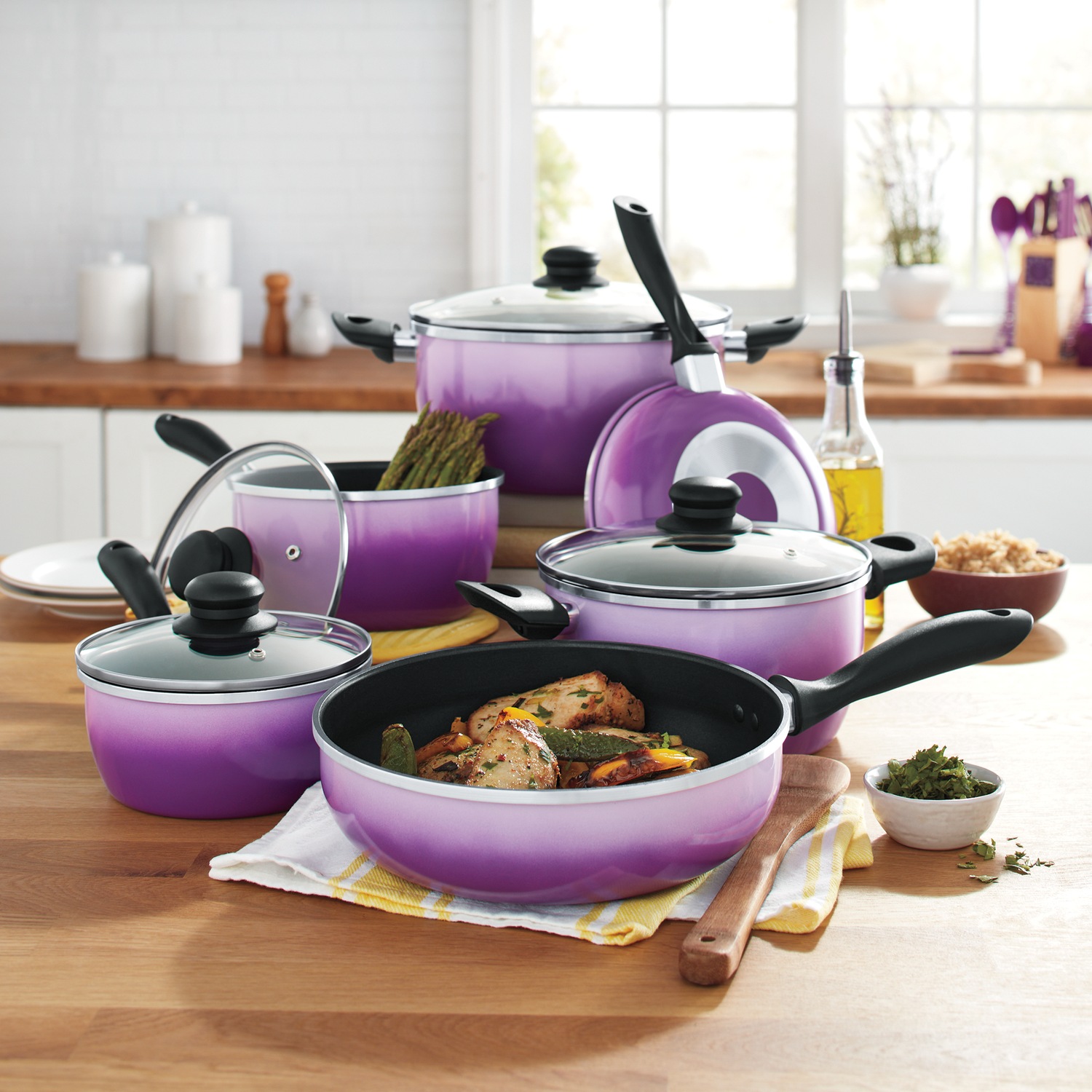 Gradient 10-Piece Aluminum Cookware Set | Seventh Avenue