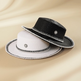 Pearl-Trim Sun Hat, , large
