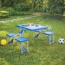 Portable Picnic Table, Blue, large