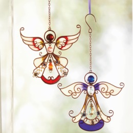 Stained Glass Angel Suncatcher, , large