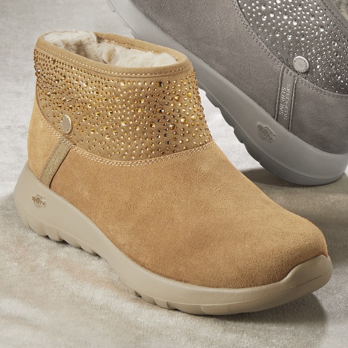 Skechers Women's Martha Stewart Slip-Ins On The Go Joy So Glam Boot, Chestnut, large