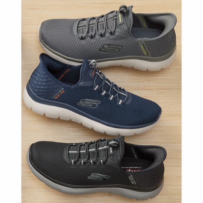 Skechers Men's Slip-Ins Summits High Range, Black Charcoal, large